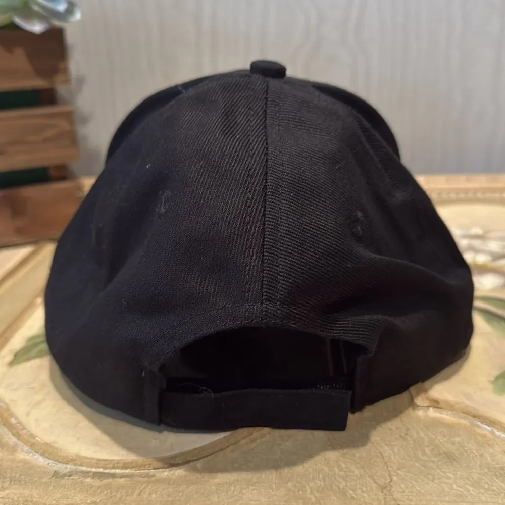 High On Weed California Adjustable Embroidered Cap Black Green Flames Unisex OS